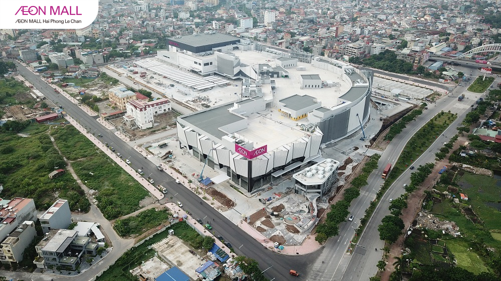 Mặt Đông Nam AEON MALL Hải Phòng Lê Chân