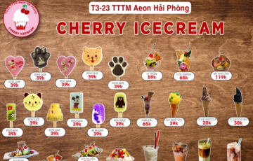 Thực đơn Cherry Icecream AEON MALL Hải Phòng Lê Chân