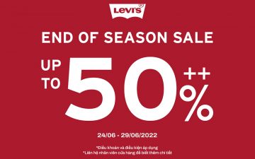LEVI’S END OF SEASON SALE – HOTTER THAN EVER WITH DISCOUNT UP TO 50%++