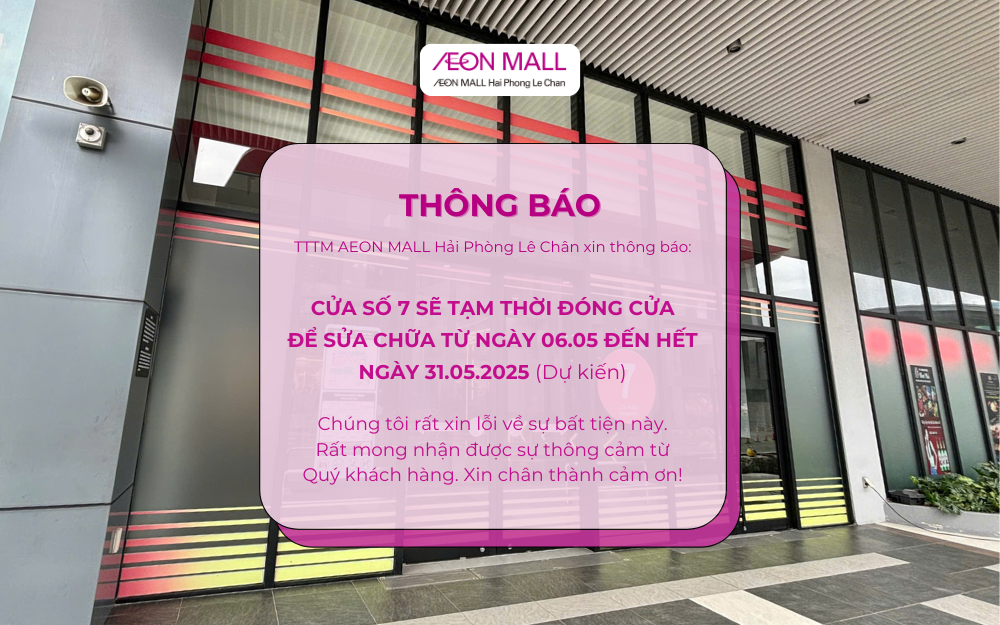 THÔNG BÁO TẠM THỜI ĐÓNG CỬA 7 ĐỂ SỬA CHỮA