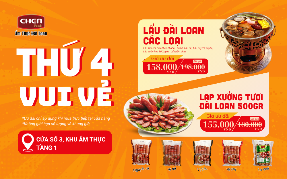 CHEN FOODS | 🔥 THỨ 4 VUI VẺ – DEAL NGON KHÓ CƯỠNG 🔥