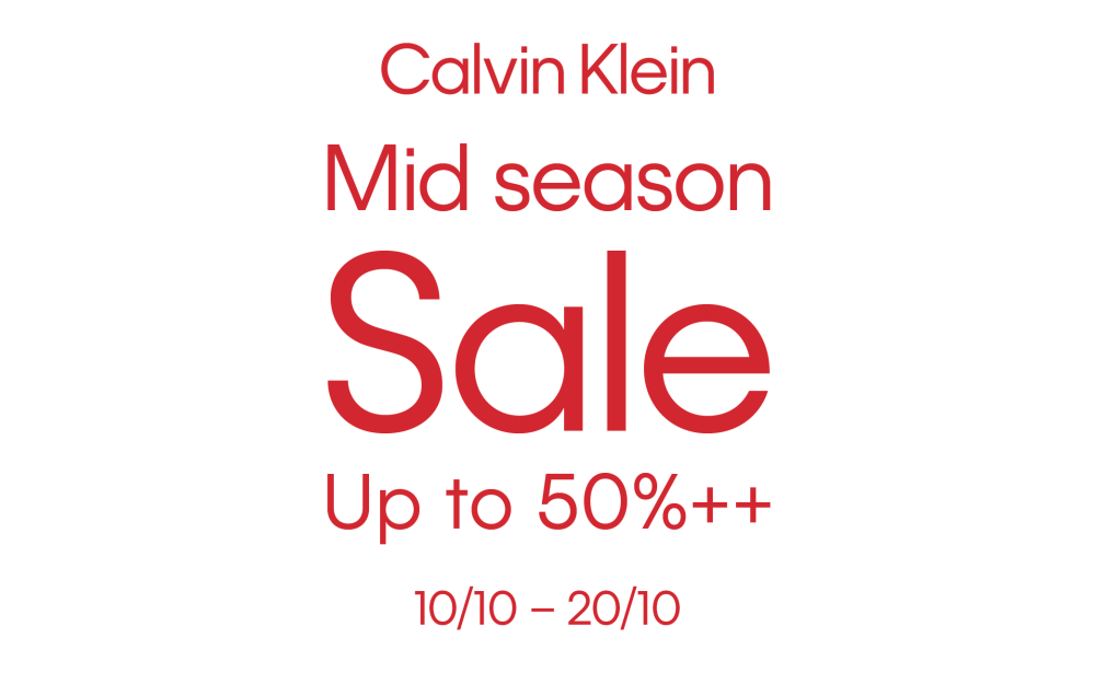CALVIN KLEIN | MID SEASON SALE UP TO 50%++