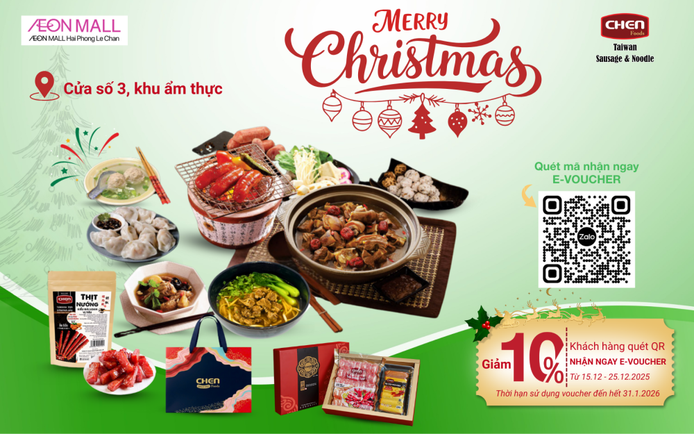 MERRY CHRISTMAS cùng CHEN FOOD tại AEON MALL Hải Phòng Lê Chân!
