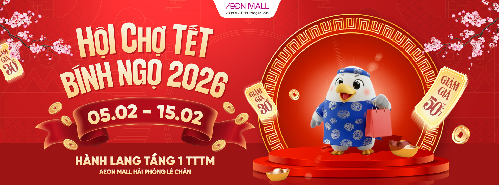  HỘI CHỢ TẾT 2025 – RỘN RÀNG SẮC XUÂN TẠI AEON MALL HẢI PHÒNG LÊ CHÂN 