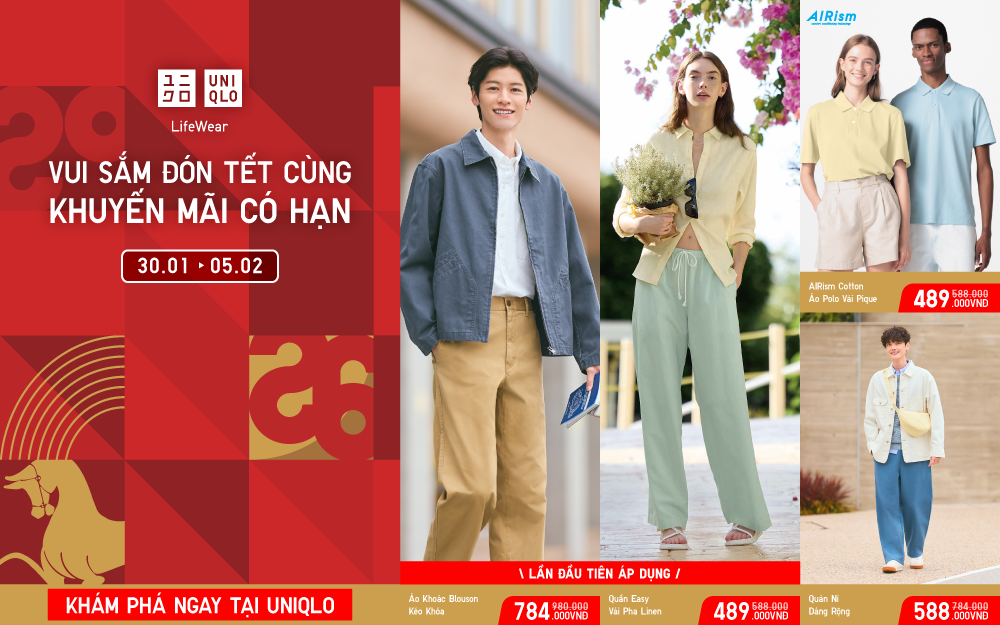 ĐÓN TẾT MỚI, CHÀO NĂM MỚI CÙNG UNIQLO