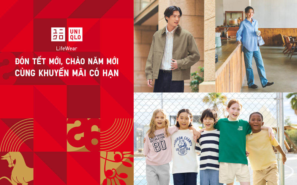  ĐÓN TẾT MỚI TẠI UNIQLO VỚI KHUYẾN MÃI HÀNG LOẠT SẢN PHẨM ĐƯỢC YÊU THÍCH
