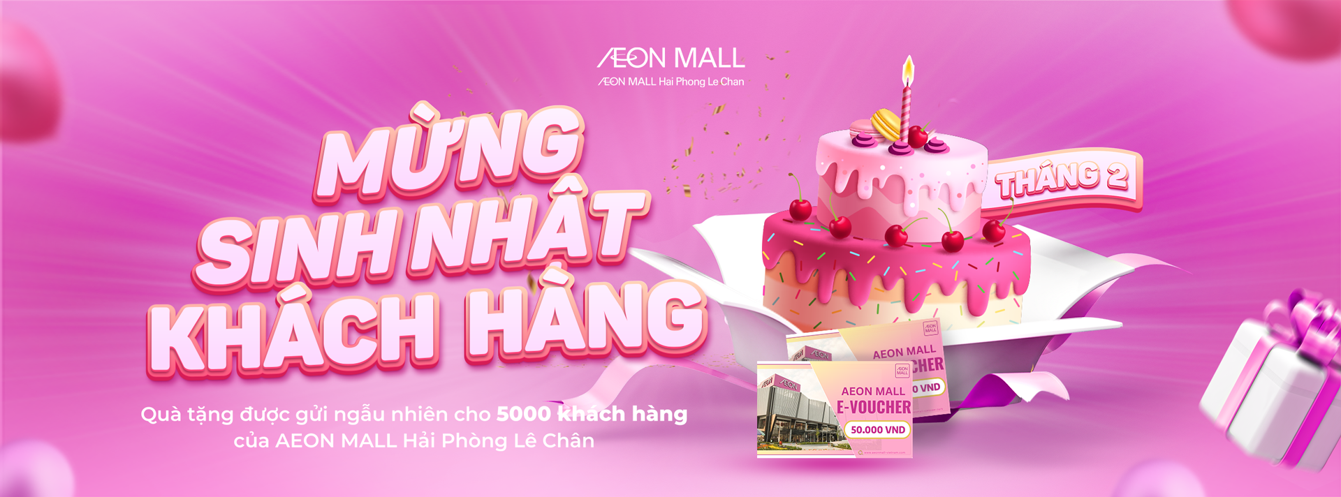 Mừng sinh nhật khách hàng tháng 2