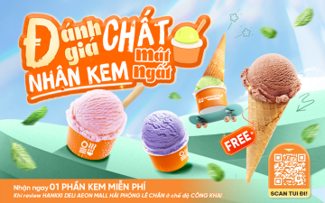 🍦 REVIEW CHẤT – NHẬN KEM MÁT LẠNH TẠI HANKKI AEON HẢI PHÒNG! 💛