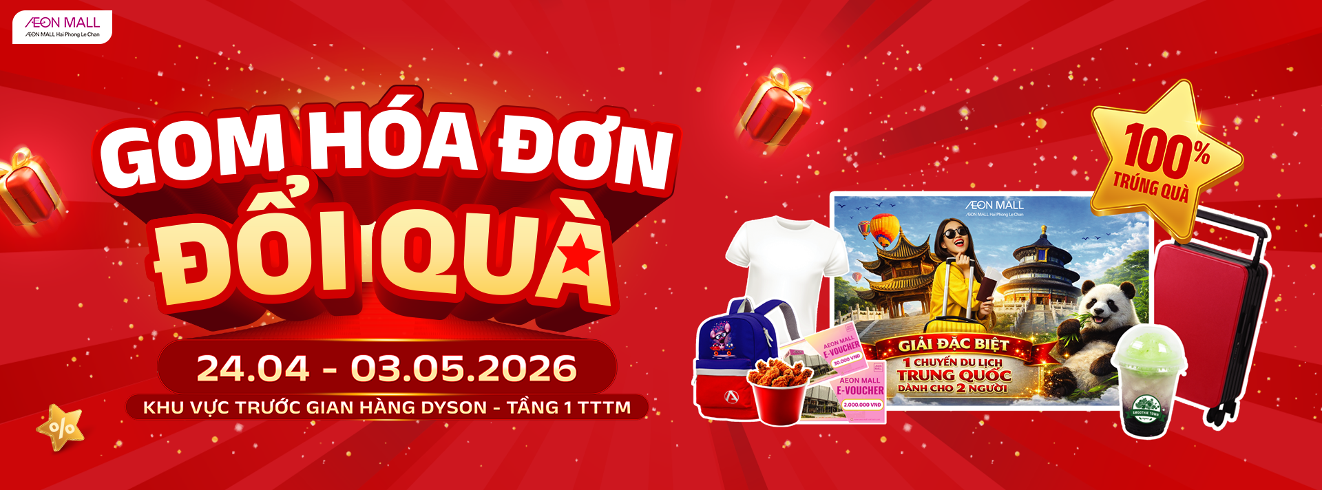 GOM HÓA ĐƠN ĐỔI QUÀ, TƯNG BỪNG MỪNG ĐẠI LỄ