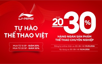 TỰ HÀO THỂ THAO VIỆT – ƯU ĐÃI ĐẶC BIỆT ĐẾN 30%