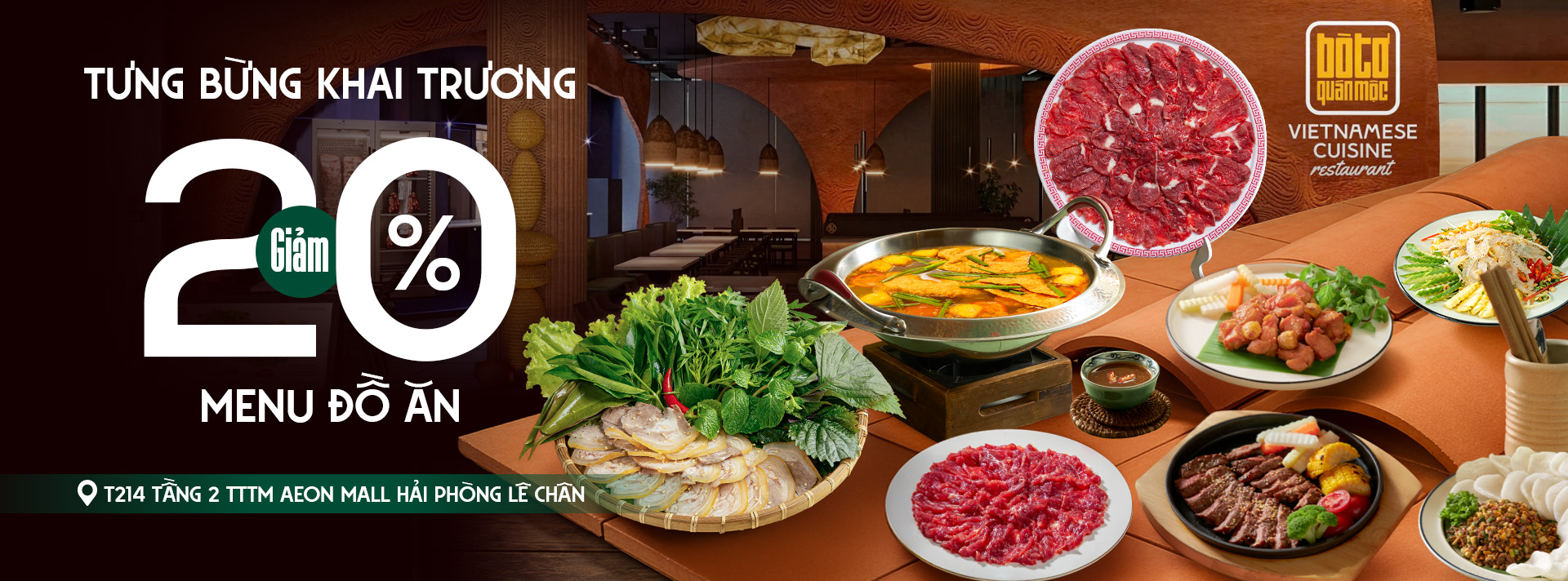 🥂 THƯỞNG TRỌN TIỆC BÒ TƯƠI CHUẨN VIỆT CHỈ TỪ 250K/NGƯỜI TẠI BÒ TƠ QUÁN MỘC AEON MALL HẢI PHÒNG LÊ CHÂN