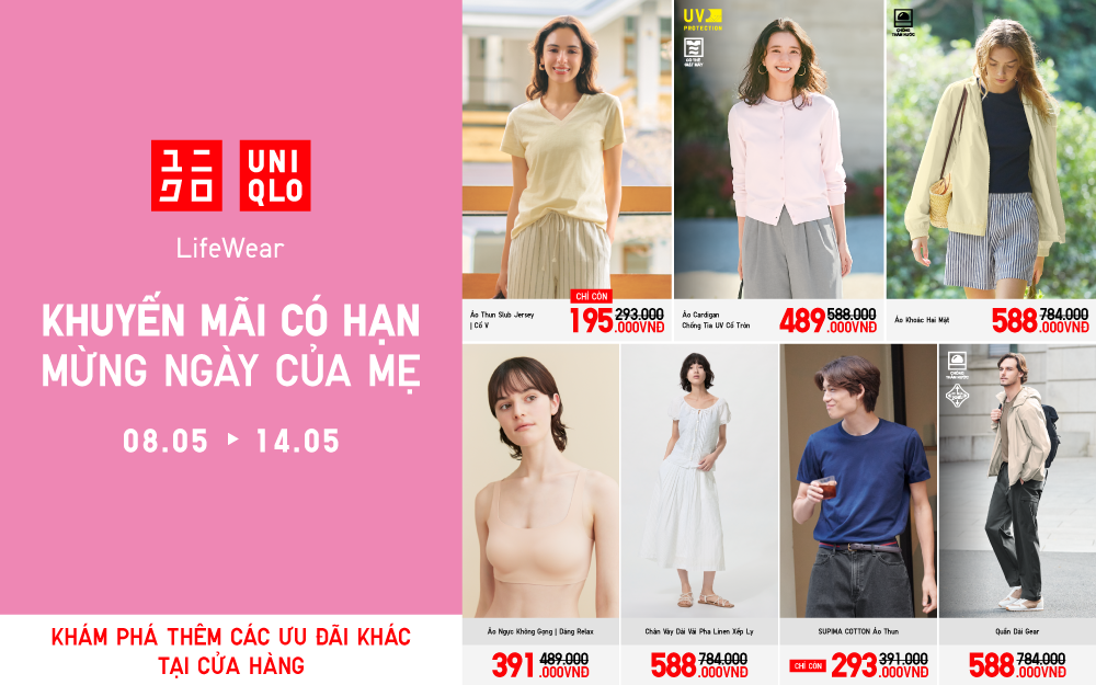 ƯU ĐÃI MỪNG NGÀY CỦA MẸ CHỈ TỪ 195.000VNĐ TỪ 08.05 TỚI 14.05