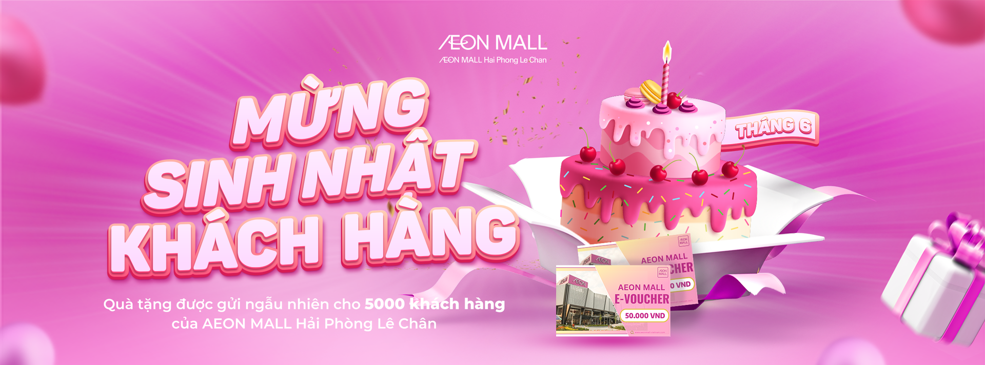 Mừng khách sinh nhật tháng 6