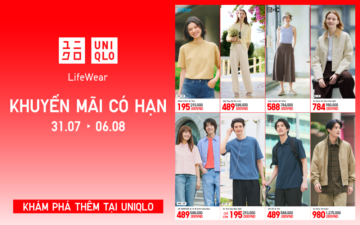 CHỈN CHU VÀ THOẢI MÁI DỊP CUỐI HÈ VỚI KHUYẾN MÃI CÓ HẠN TỪ 195.000VNĐ TẠI UNIQLO