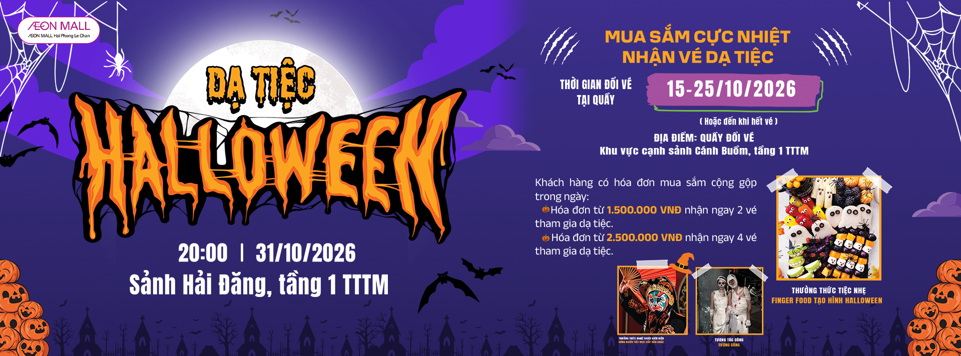 MUA SẮM THẢ GA, SĂN VÉ DẠ TIỆC HALLOWEEN CỰC VUI